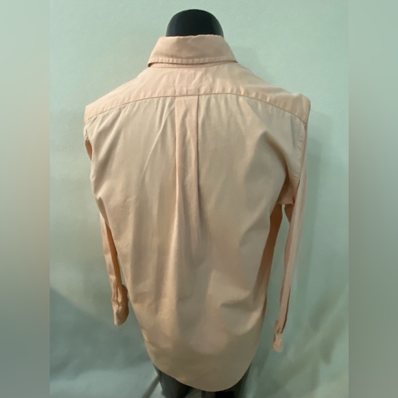 Polo Ralph Lauren Shirt Mens 15.5x32/33 Classic Fit Peach Long Sleeve Flesh Pony - Picture 3 of 9